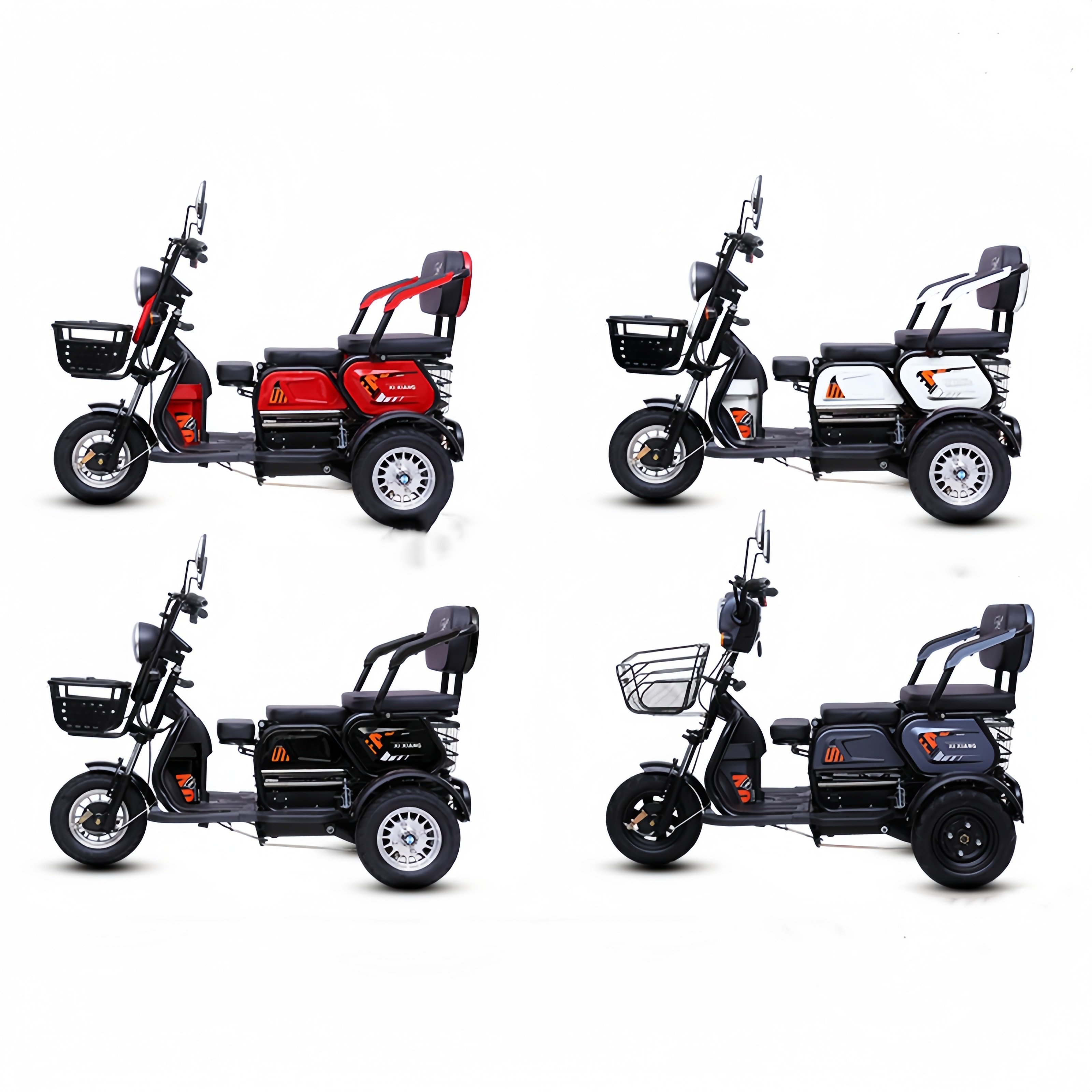 Wholesale 800W Electric Tricycle Bike Load Passengers Electric Tricycles 3 Wheel Electric Scooter